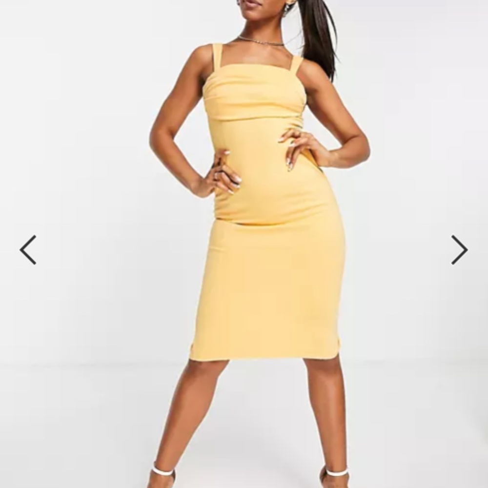 Asos Body-Conscious Midi Dress with Back Slit